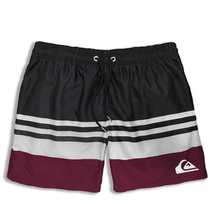 Quiksilver橡筋松紧速干沙滩裤男士宽松大码休闲旅游人字拖四分裤