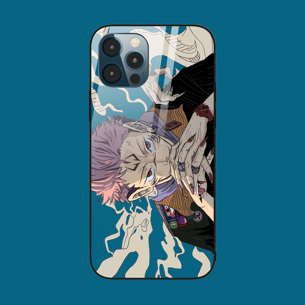 适用于苹果11咒术回战手机壳iphonexsmax虎杖悠仁玻璃壳xr五条悟钢化