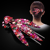 韩国抓夹大号发饰水钻发夹洗澡鸭嘴夹气质头饰百搭均码 盘发发抓女