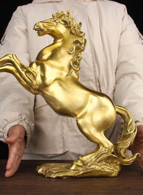 铜跃马摆件 铜马摆件