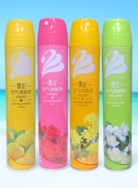 凯达空气清新剂320ml柠檬茉莉桂花玫瑰味清香剂芳香宾馆厕所除臭