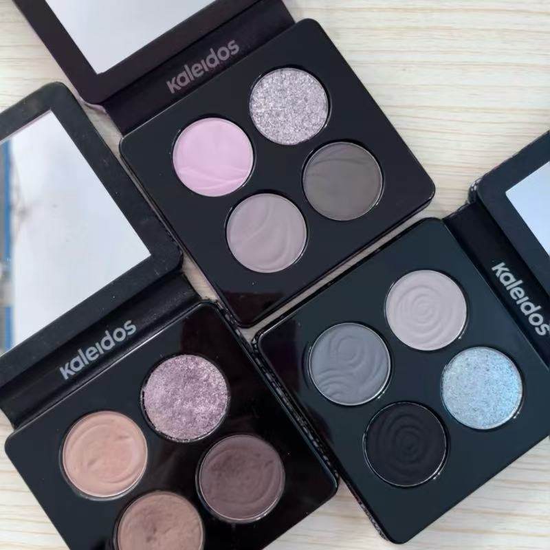 KALEIDOS万花镜蕾丝眼影盘黑灰色黑茉莉冷萃棕4色分装小样压盘
