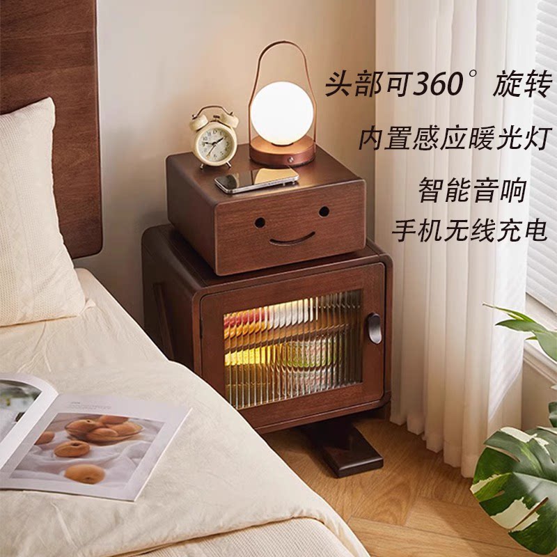 网红实木床头柜收纳储物柜