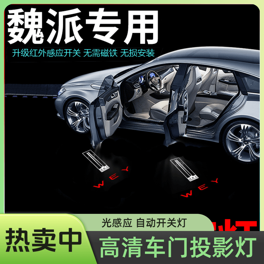 适用魏派汽车投影灯门迎宾