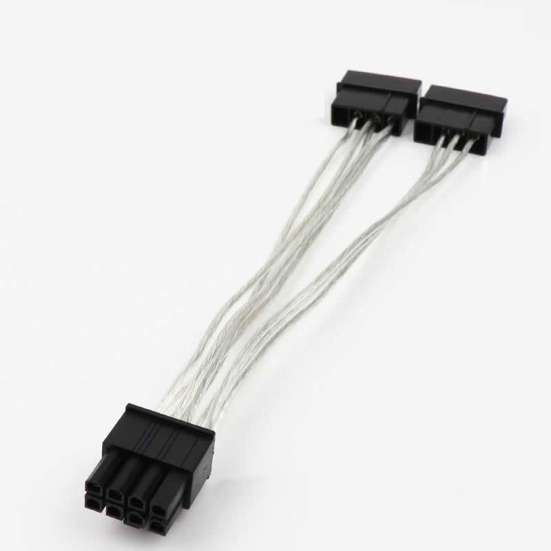 电脑大4Pin转显卡8pin转接线D型4D转8P转换线转接线8针电源供电线