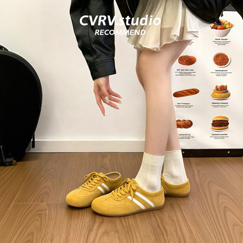 【恩佳专享】厚底内增高女款韩版包头半拖一脚蹬休闲勃肯鞋