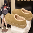 【恩佳专享】圆头雪地靴女冬季保暖毛绒内里防滑舒适一脚蹬懒人鞋