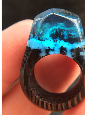 北极光树脂微景观可做吊坠戒指