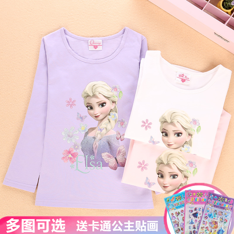 女童长袖T恤爱莎打底衫冰雪奇缘