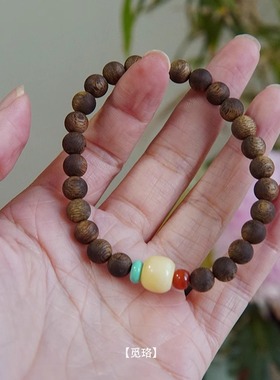 汁汁文房 【觅珞】绿奇楠沉香手串