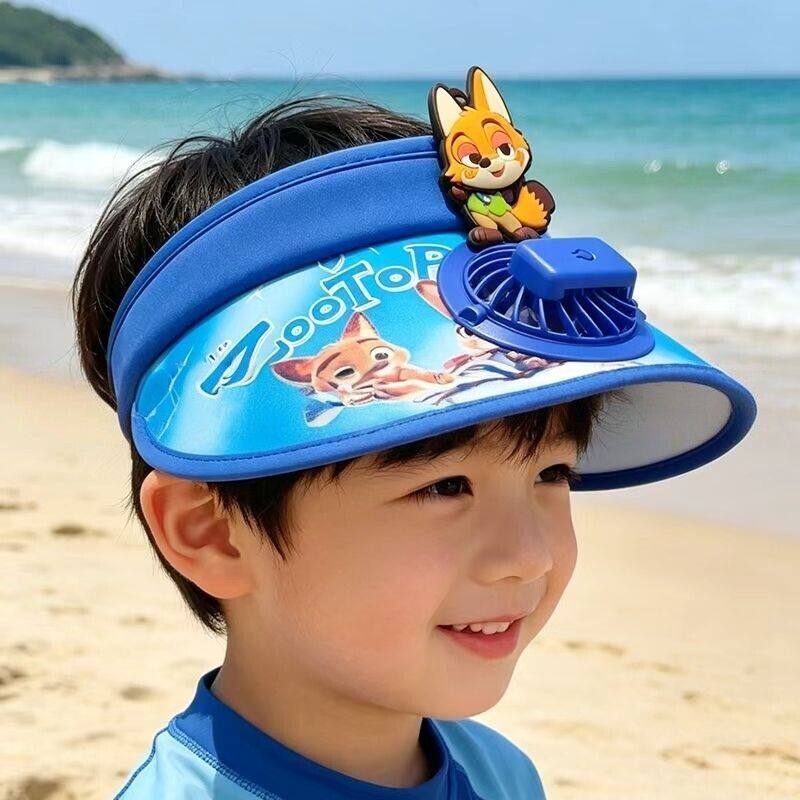 儿童防晒帽疯狂动物城朱迪尼克夏