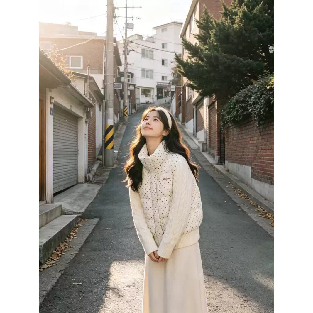 甜美风保暖马甲开衫冬季2