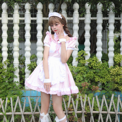 原创 跨境亚马逊 秋叶原日系女仆装 COSPLAY演出服洛丽塔可爱软妹