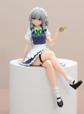 坐姿压杯面美少女车载机箱摆件
