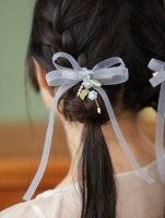 Лазурная заколка для волос с бантиком, детский аксессуар для волос, стиль Лолита