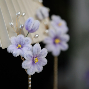 国风二次元lolita头饰可爱甜美森系小雏菊古风发饰边夹双马尾发夹