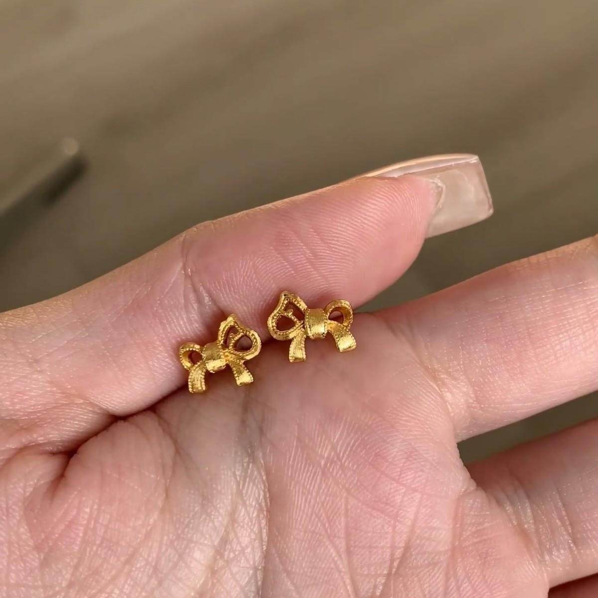 小红书爆款本命年蝴蝶结马耳钉女拉丝古法小众轻奢高级感马年耳饰,饰品/流行首饰/时尚饰品新,耳钉,淘宝优惠券,粉丝福利购,淘宝优惠卷