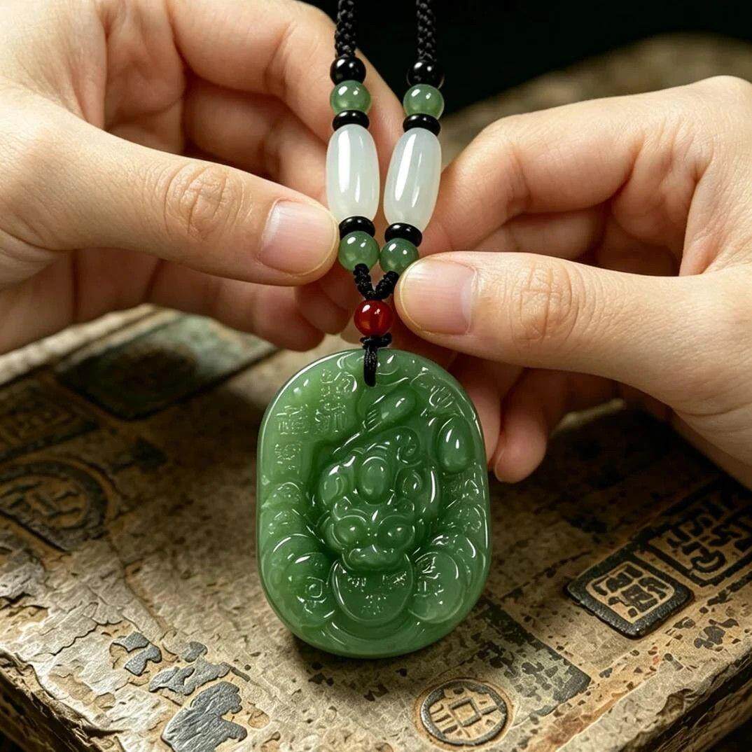 貔貅吊坠双面精雕如意皮丘抱福富贵本命年护身符项链男松紧可调节
