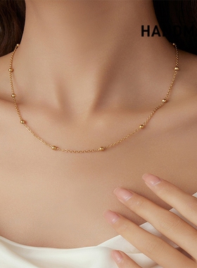 含金量5%进口14K满天星金珠项链