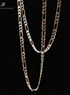 手工制美产925纯银费加罗宽项链