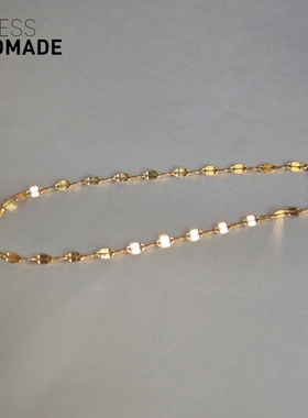 含金量5%进口手工闪片14K手链