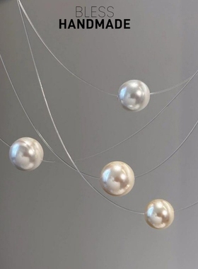 不变形悬浮感澳白珍珠人鱼泪项链