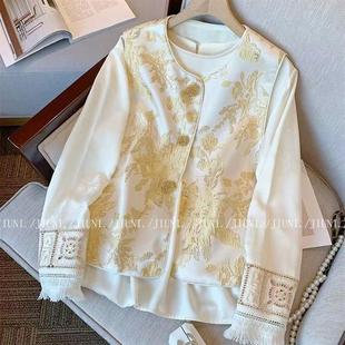 国风马甲女2025春夏新款 重工提花刺绣年轻百搭外套7795 国潮新中式