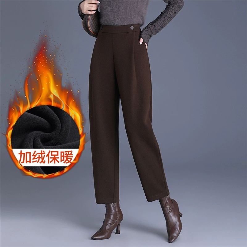 毛呢哈伦裤加厚女裤子镰刀休闲爆款香蕉萝卜春秋冬加绒老爹九分裤,女装/女士精品,休闲裤,淘宝优惠券,粉丝福利购,淘宝优惠卷
