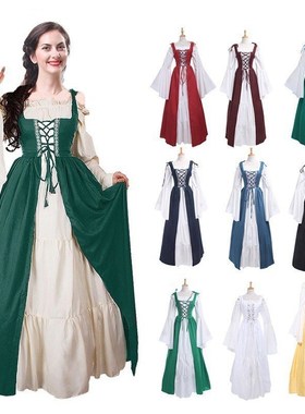 2019 bundled waist retro dress women 捆绑束腰复古连衣裙女