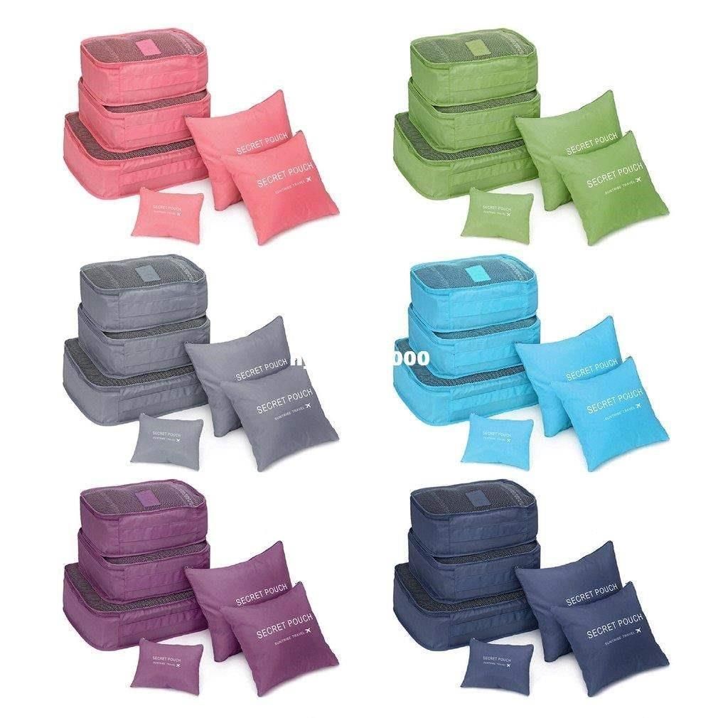 6 Pcs/set Oxford Organizer Bag Travel Packing Cubes Set Orga