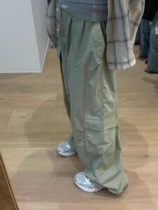 Unique SEI 街头个性韩版百搭好版型抽绳束带口袋宽松阔腿休闲裤