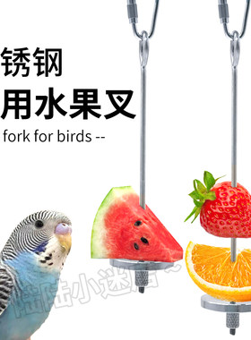 陆陆鹦鹉水果叉鸟类喂食专用夹子