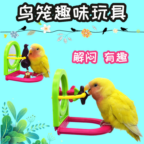 鹦鹉镜子小鸟玩具解闷自嗨用品