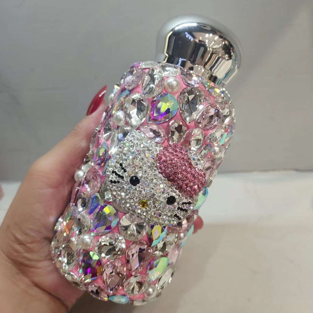 情人节礼物KT猫镶钻保温杯送女友520七夕浪漫钻石儿童节生日礼品