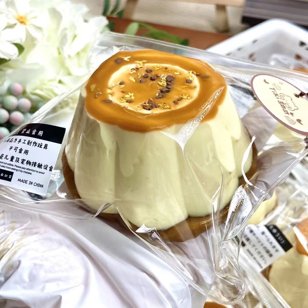 食品级硅胶桂花拿铁大布丁 超软水感创意解压硅胶玩具便宜玩具