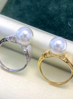 S925纯银简约大气新款珍珠配件