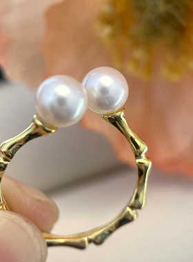 S925纯银DIY开口珍珠配件