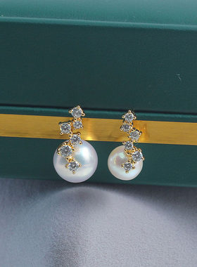 空托珍珠耳钉时尚三件套款戒指