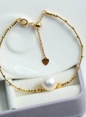 DIY珍珠配件新款S925纯银菠萝珠感手链手镯空托时尚小众Y