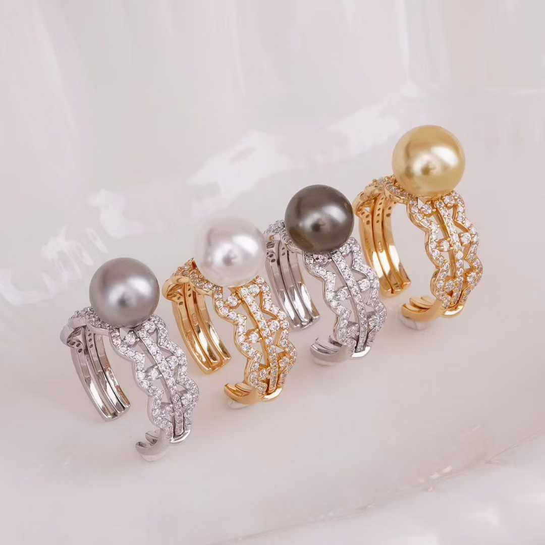 S925银戒指空托简约精致