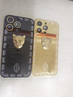 私人定制手机整套壳苹果拆机壳镀金手机后盖金色手机 14promax iPhone 14pro