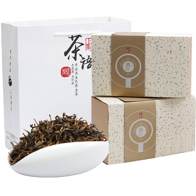 上集滇红茶云南凤庆古树红茶蜜香滇红茶叶浓香型非特级养礼盒装胃