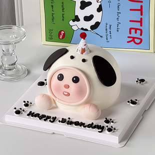 饰模具 糖堡森林可爱狗狗生日烘焙翻糖切模卡通小狗派对压模蛋糕装