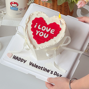 糖堡森林七夕情人节快乐蛋糕模具爱心iloveyou翻糖切模烘焙压模