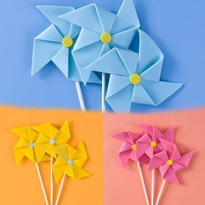 彩色海绵立体成品风车