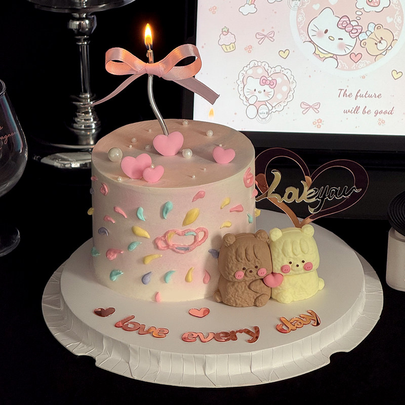 214情人节爱心抱抱熊蛋糕装饰品摆件情侣告白心形love亚克力插件,节庆用品/礼品,节日装扮用品,淘宝优惠券,粉丝福利购,淘宝优惠卷