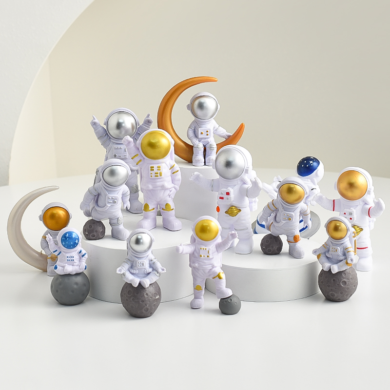 宇航员蛋糕装饰太空航天火箭摆件