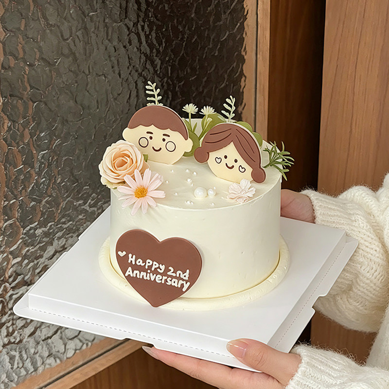情人节翻糖切模love情侣人偶摆件周年蛋糕烘焙520爱心模具