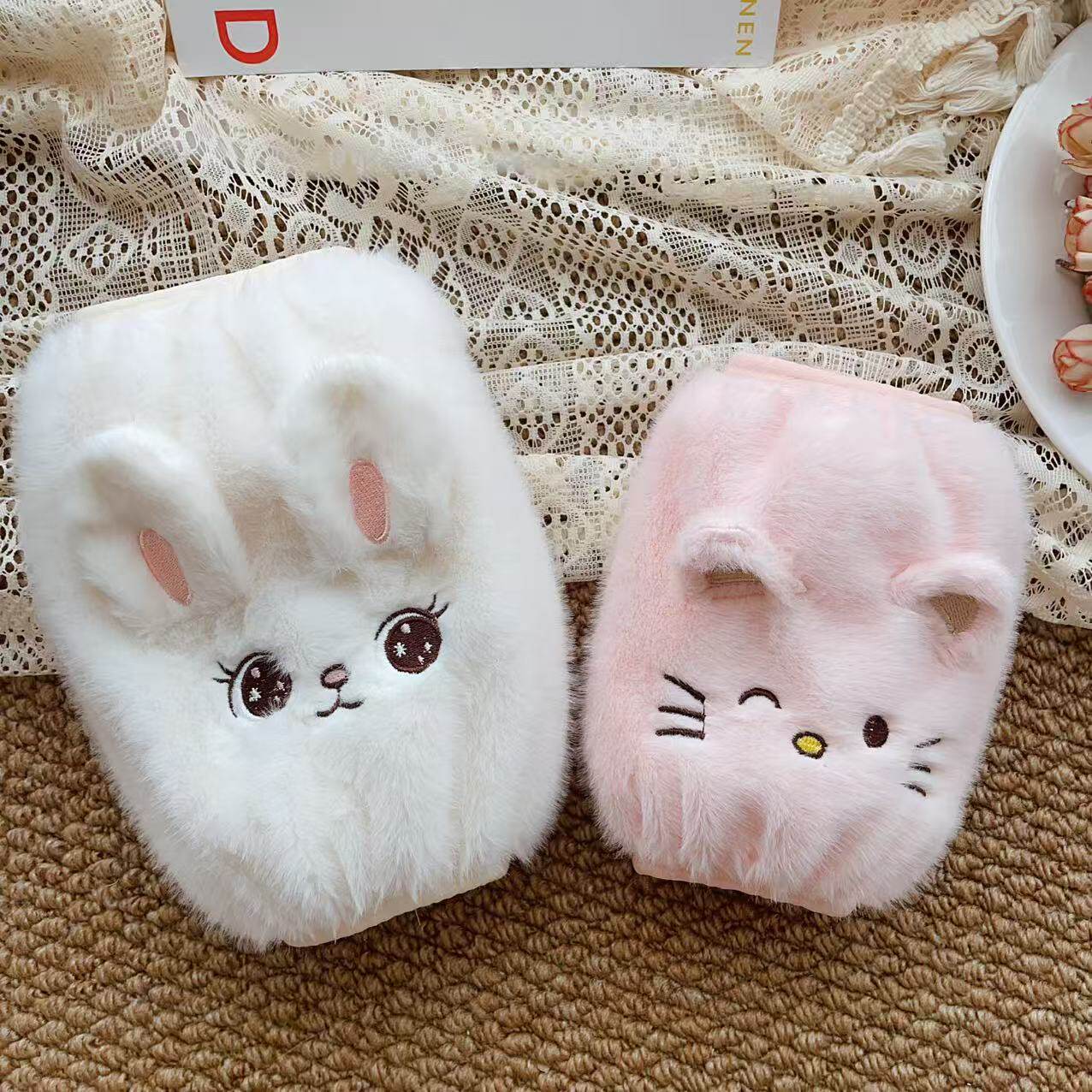 2025新款亲子袖套儿童成人短款防脏高颜值毛绒可爱羽绒服白色学生