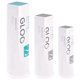 日本KOKUYO国誉固体胶高粘度GLOO变色胶棒透明直角胶儿童手工课强力方形固态胶水学生用容量固体胶棒文具大赏